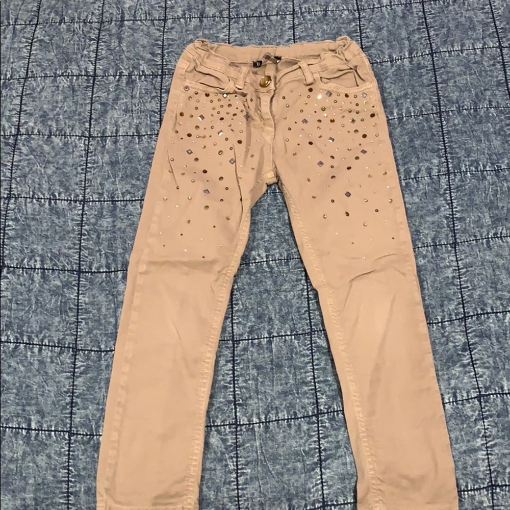 Brown Jeans with cute and sparkly gems!!!